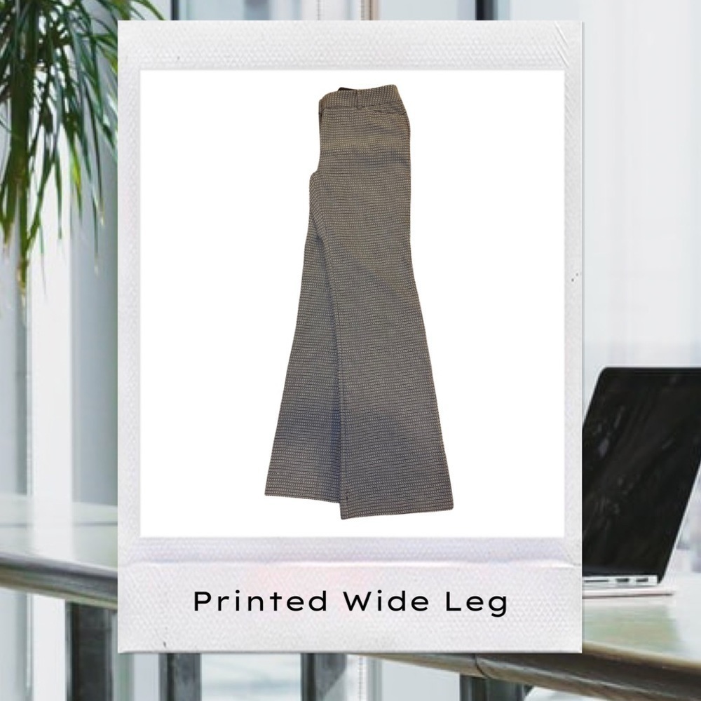 Printed Wide Leg dress pants